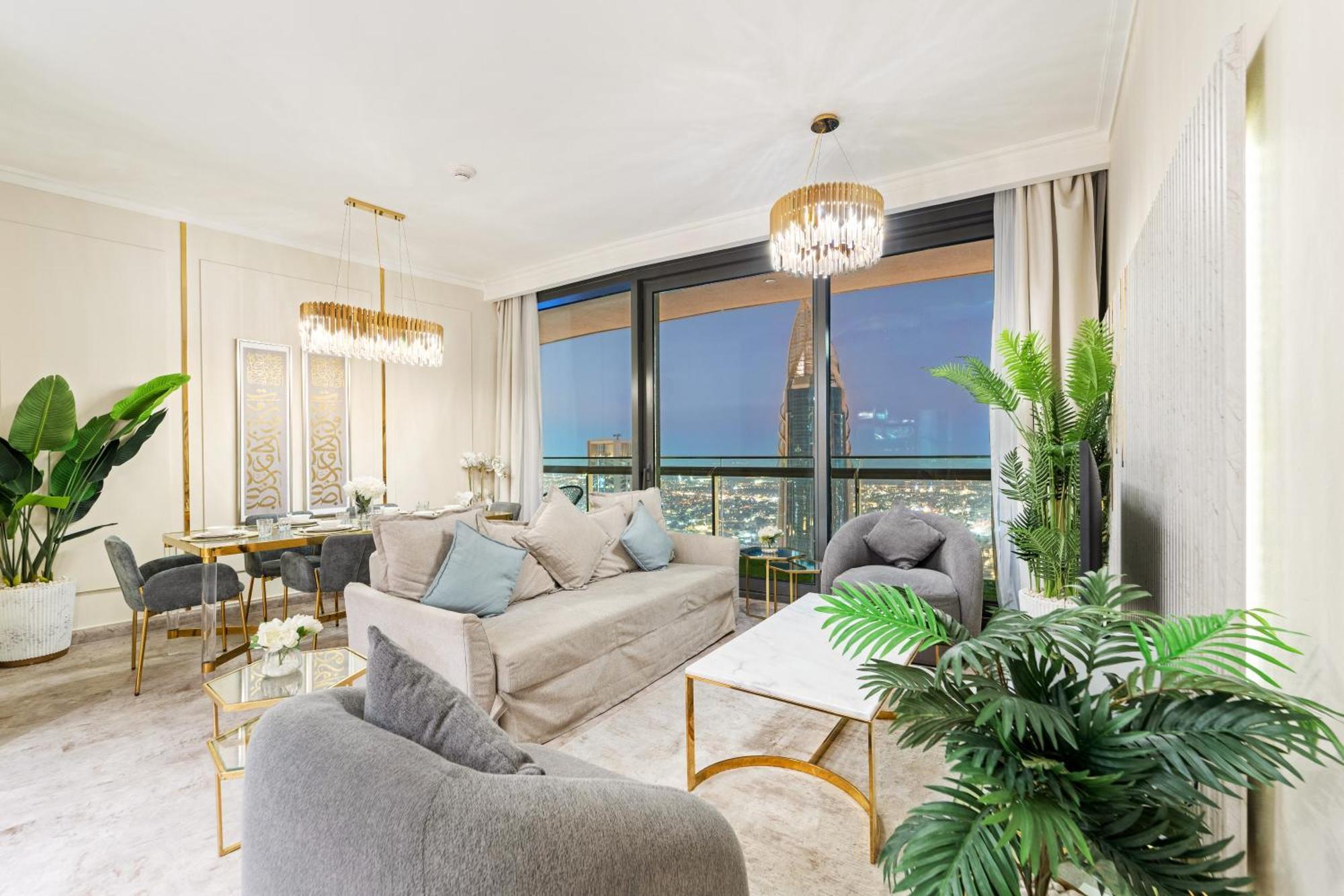 First Class 2Br With Full Dubai Skyline & Sea View Eksteriør billede