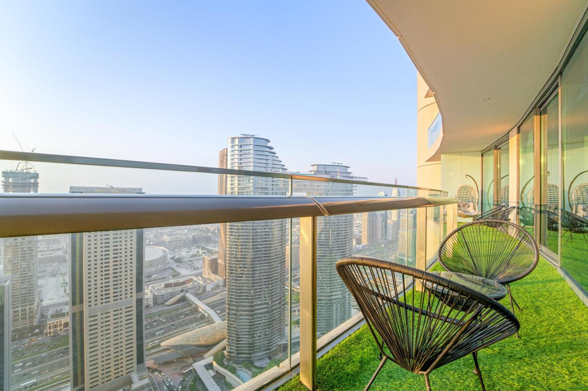 First Class 2Br With Full Dubai Skyline & Sea View Eksteriør billede