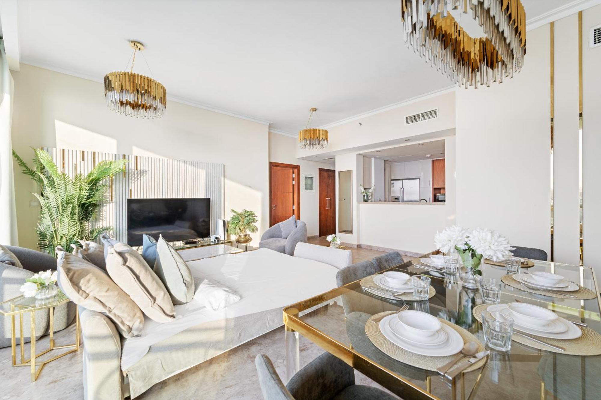 First Class 2Br With Full Dubai Skyline & Sea View Eksteriør billede
