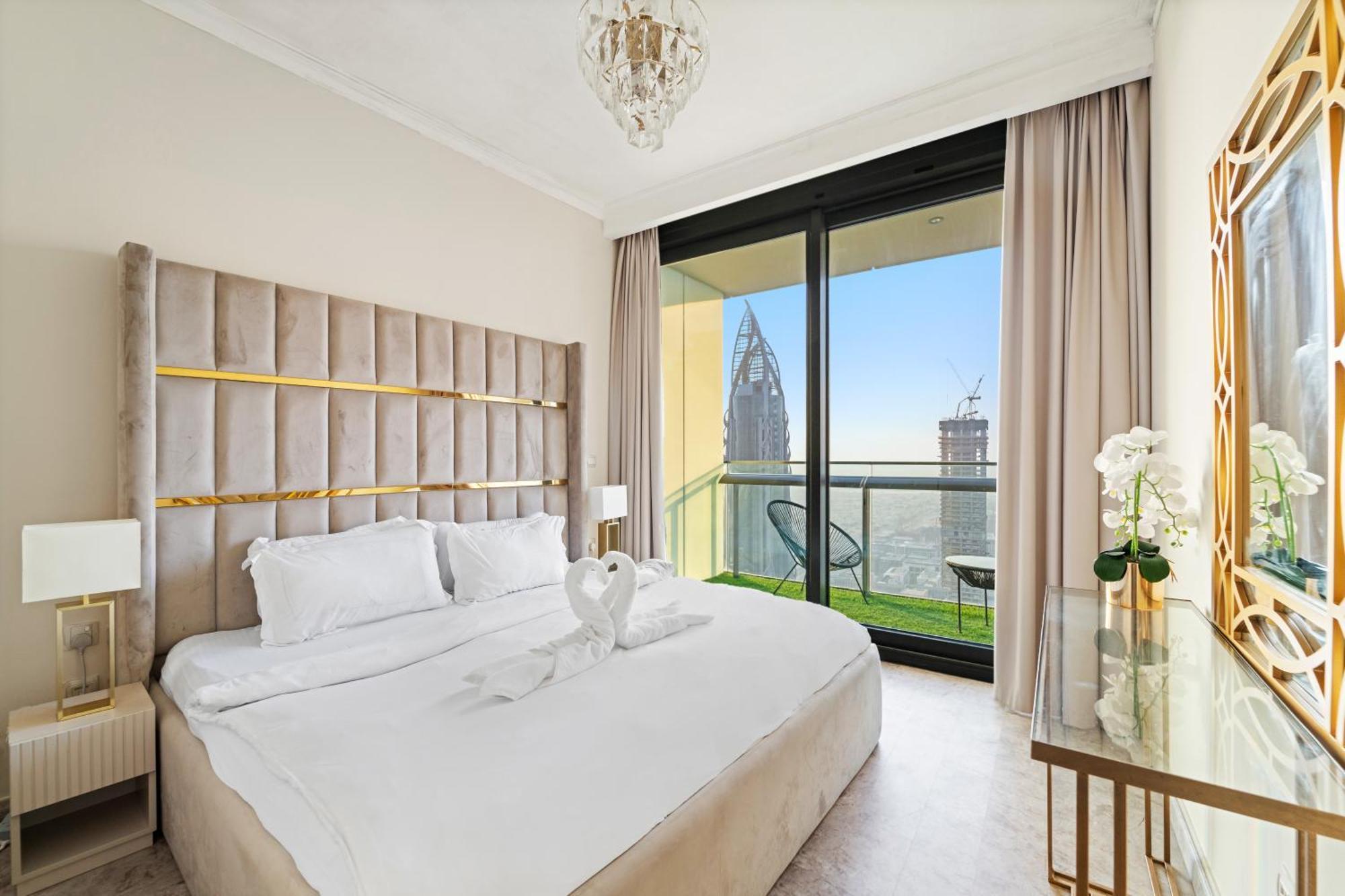 First Class 2Br With Full Dubai Skyline & Sea View Eksteriør billede